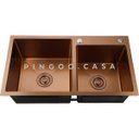 Ver imagem 4 de Cuba para cozinha pia dupla acessórios Awá - dourado rose