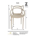 Ver imagem 7 de Kit 4 Cadeiras Allegra Masters Nude