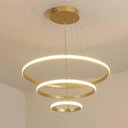 Ver imagem 5 de Lustre Pendente 3 em 1 Arco Aneis Led Infinito Perfil Luminaria Ajustavel Regulavel Iluminaçao