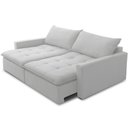 Ver imagem 6 de Sofá Cama Retrátil Reclinável para Sala de Estar 208cm Lari F04 Bouclê Cinza - Lyam Decor