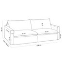 Ver imagem 5 de Sofá Cama Retrátil Reclinável para Sala de Estar 208cm Lari F04 Bouclê Cinza - Lyam Decor