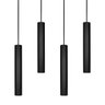 Kit 4 Pendente Tubo 35cm Gu10 Preto para Bancada Cozinha Banheiro Quarto - 1