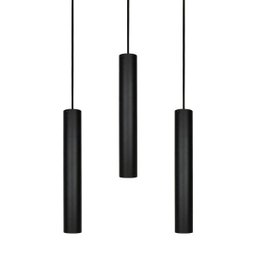Kit 3 Pendente Tubo 35cm Gu10 Preto para Bancada Cozinha Banheiro Quarto - 1