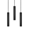 Kit 3 Pendente Tubo 35cm Gu10 Preto para Bancada Cozinha Banheiro Quarto - 1