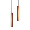 Ver imagem 1 de Kit 2 Pendente Tubo 35cm Gu10 Cobre para Bancada Cozinha Banheiro Quarto