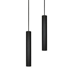 Kit 2 Pendente Tubo 35cm Gu10 Preto para Bancada Cozinha Banheiro Quarto - 1