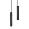 Kit 2 Pendente Tubo 35cm Gu10 Preto para Bancada Cozinha Banheiro Quarto - 1