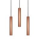 Ver imagem 1 de Kit 3 Pendente Tubo 35cm Gu10 Cobre para Bancada Cozinha Banheiro Quarto