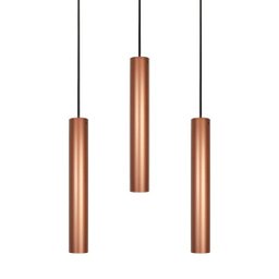 Kit 3 Pendente Tubo 35cm Gu10 Cobre para Bancada Cozinha Banheiro Quarto - 1