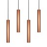 Kit 4 Pendente Tubo 35cm Gu10 Cobre para Bancada Cozinha Banheiro Quarto - 1