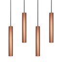Ver imagem 1 de Kit 4 Pendente Tubo 35cm Gu10 Cobre para Bancada Cozinha Banheiro Quarto