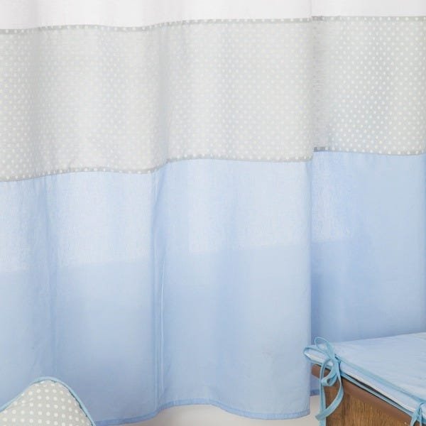 Cortina Quarto De Bebê Balãozinho Cores 2 m azul - 3