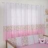 Cortina Dengoso 2.00 Mts Para Quarto Infantil e bebe rosa - 2