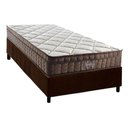 Ver imagem 1 de Cama Box Solteiro: Colchão Ortopédico D28 - Ag65 Anjos Star + Base Crc Suede Brown (88x188)