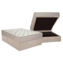Ver imagem 1 de Cama Box Baú Casal: Colchão Molas Ensacadas Ortobom Hotelaria Nanolastic Orthotel Superluxo + Base