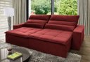 Ver imagem 1 de Sofá Retrátil/Reclinável Amsterdam 2,70m Suede Velut com Molas no Assento - King House