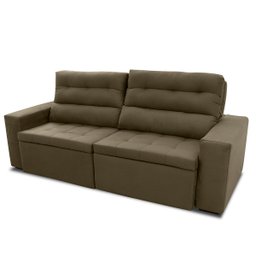 Sofá Retrátil/Reclinável Arizona 2,30m Suede Bege - King House - 3