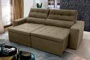 Ver imagem 1 de Sofá Retrátil/Reclinável Arizona 2,30m Suede Bege - King House