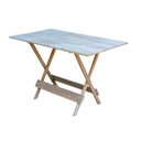 Ver imagem 2 de Conjunto Mesa de Madeira Dobrável 120x70 sem Pintura/Crua 6 Cadeiras