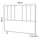 Ver imagem 4 de Cabeceira Cama Box Casal Queen Size Grace 160cm Suede Turquesa - Desk Design