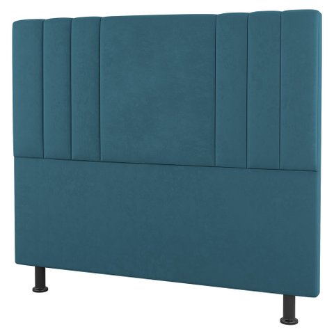 Cabeceira Cama Box Casal Queen Size Grace 160cm Suede Turquesa - Desk Design