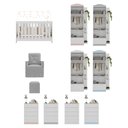 Ver imagem 6 de Quarto Infantil Completo com Poltrona de Amamentação e Puff Multimóveis Mp4080 Branco/cinza