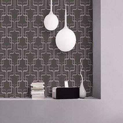 Papel de Parede Arabesco 789959 - Grafite e Lilás - (Últimas Peças) - 2