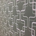 Ver imagem 4 de Papel de Parede Arabesco 789959 - Grafite e Lilás - (Últimas Peças)