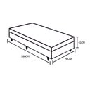 Ver imagem 3 de Cama Box Baú Blindado Solteiro Homequeen Corino Marrom 41x78x188