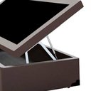 Ver imagem 2 de Cama Box Baú Blindado Solteiro Homequeen Corino Marrom 41x78x188