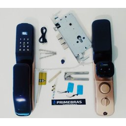 FECHADURA DIGITAL BIOMÉTRICA ELETRÔNICA PRIMEBRAS BLUETOOTH SEM PUXADOR P100.000 PORCHE ROSE - 3