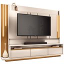 Ver imagem 2 de Estante Painel para TV 75 pol com LED Mound B01 Off White Cinamomo - Lyam Decor