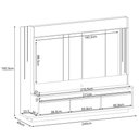 Ver imagem 4 de Estante Painel para TV 75 pol com LED Mound B01 Off White Cinamomo - Lyam Decor
