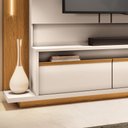 Ver imagem 5 de Estante Painel para Tv 75 Pol com Led Mound B01 Off White Cinamomo - Lyam Decor
