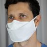 Kit 4 Mascara de Proteção 3D De Tecido Lavável Com Clipe Nasal Branca - 4