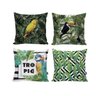 Kit com 4 Capas para Almofadas Decorativas de Sofá Tropical 2 - 1