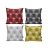 Kit com 4 Capas para Almofadas Decorativas de Sofá Capitonê - 1