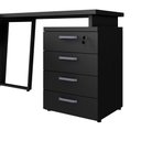 Ver imagem 3 de Mesa em L Mesa L com Gaveteiro 4 Gavetas 150cm Preto F5 Office