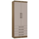 Ver imagem 1 de Guarda Roupa Modulado 90cm 2 Portas 4 Gavetas Delphi Avelã/cinnamon L01 - Mpozenato