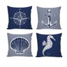 Kit com 4 Capas para Almofadas Decorativas de Sofá Náutico - 1