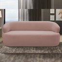 Ver imagem 2 de Sofá 2 Lugares Orgânico Sala de Estar Living 140cm Carmen F04 Veludo Rosê - Lyam Decor