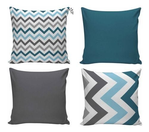 Kit Com 4 Capas Para Almofadas Decorativas De Sofá Coloridas - 1