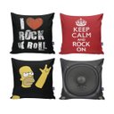 Ver imagem 1 de Kit com 4 Capas para Almofadas Decorativas de Sofá Rock Roll