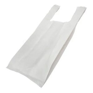 Saco Plastico com Alça Branca Reciclada Grossa 15 Kg Cor:branco