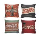 Ver imagem 1 de Kit com 4 Capas para Almofadas Decorativas de Sofá Coca Cola