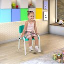 Ver imagem 4 de Kit 9 Cadeiras Infantil Iso, Escola, Base Branco- Vermelho