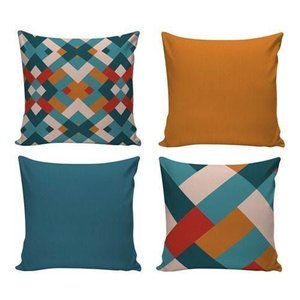 Kit 4 Almofadas Decorativas Geométrica 40x40 com Enchimento