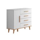 Ver imagem 1 de Cômoda Ludmila 4 Gavetas com Porta Branco
