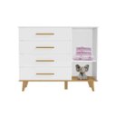 Ver imagem 2 de Cômoda Ludmila 4 Gavetas com Porta Branco