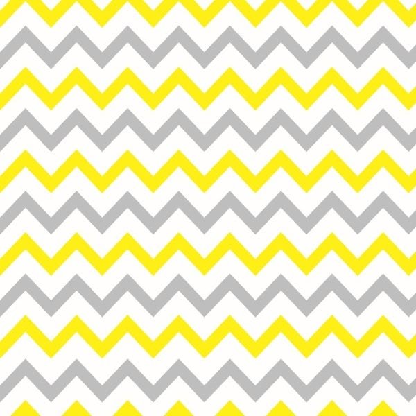 Papel De Parede Lavável Chevron Amarela E Cinza 12m - 1